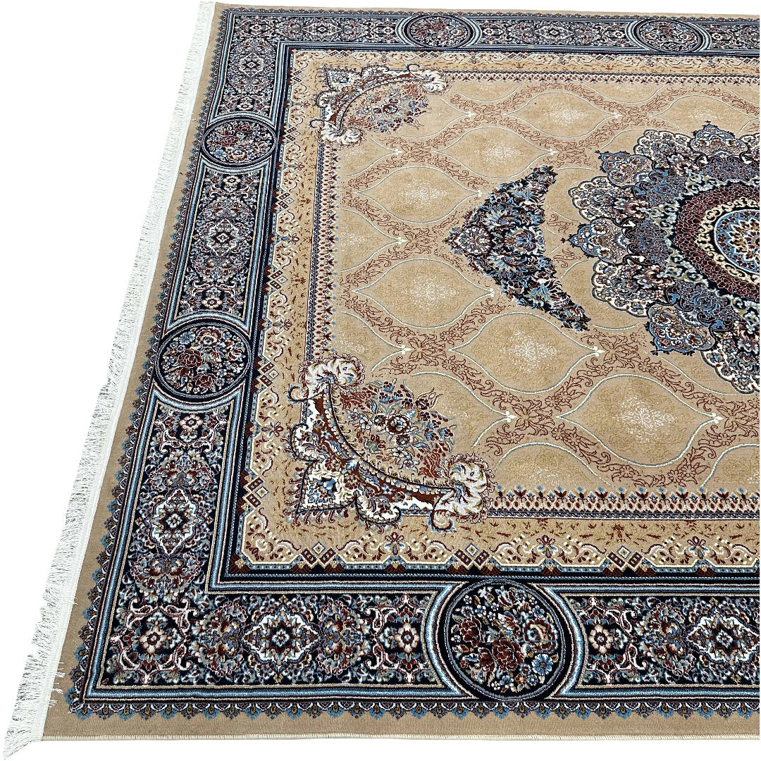400 x 300 cm Persian Machine Medallion Beige Rug