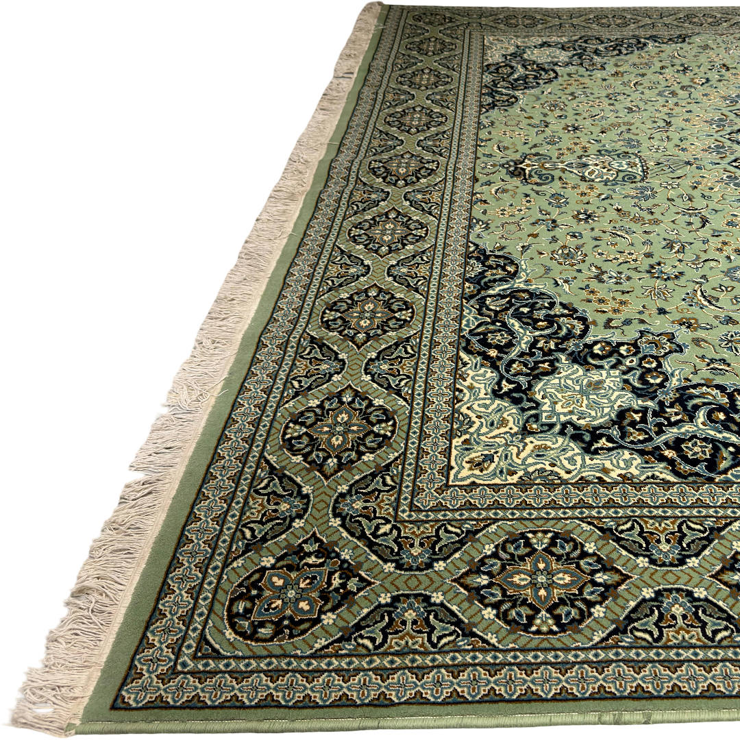 400 x 300 cm Persian Machine-Made Moss Floral Rug