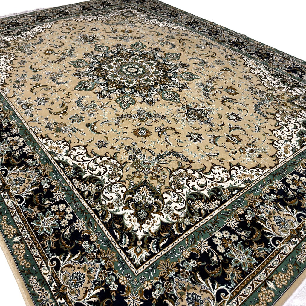 400 x 300 cm Persian Machine-Made Beige Floral Rug
