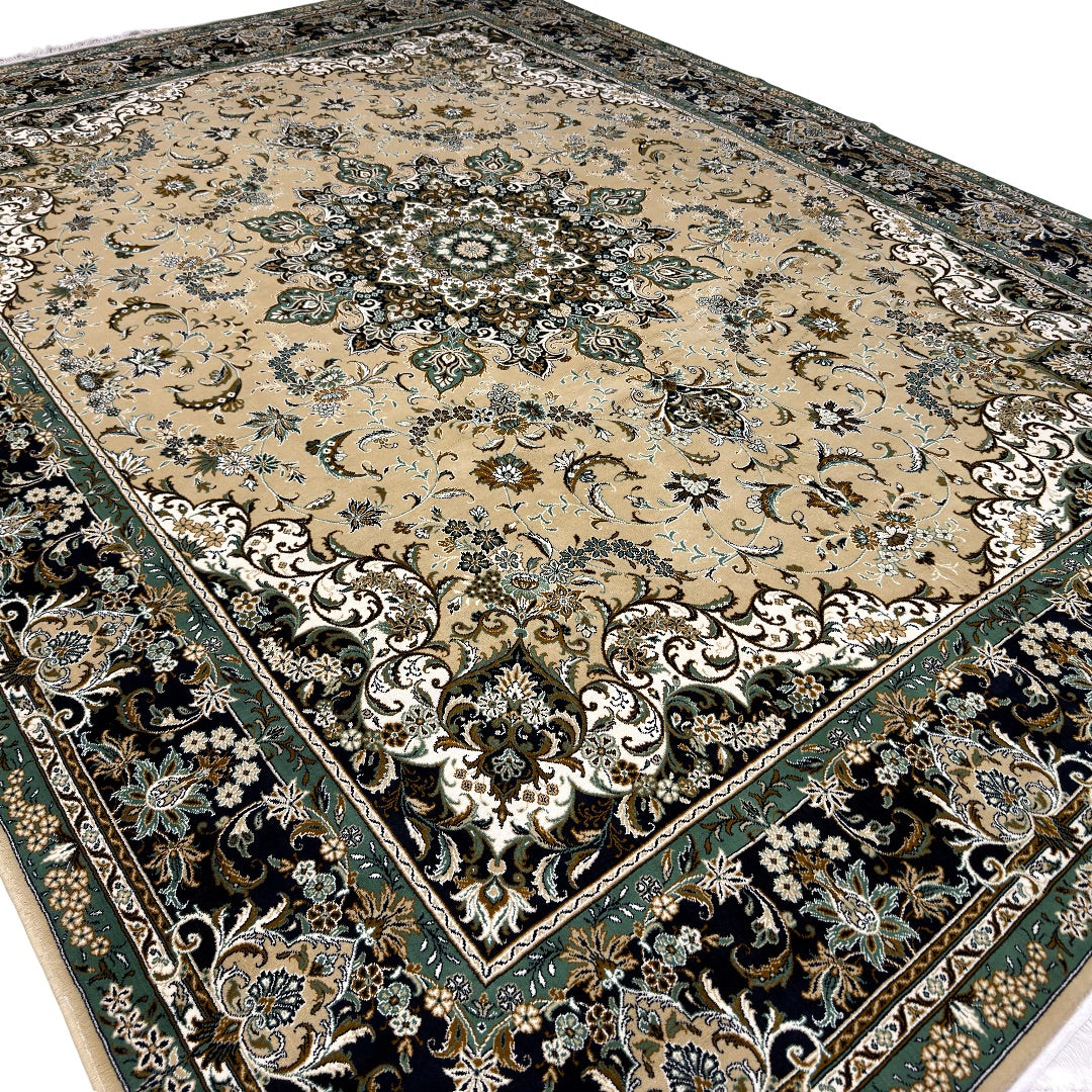 400 x 300 cm Persian Machine-Made Beige Floral Rug
