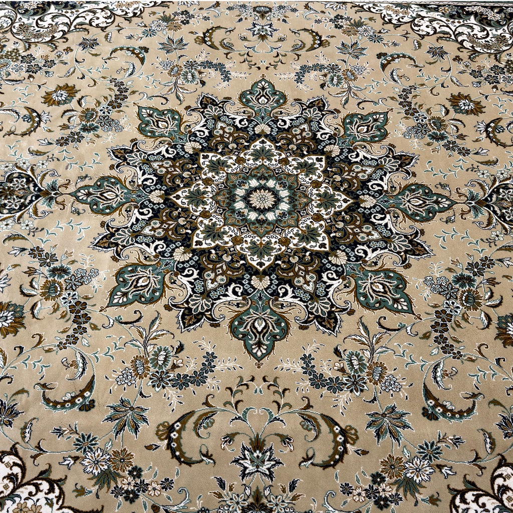 400 x 300 cm Persian Machine-Made Beige Floral Rug