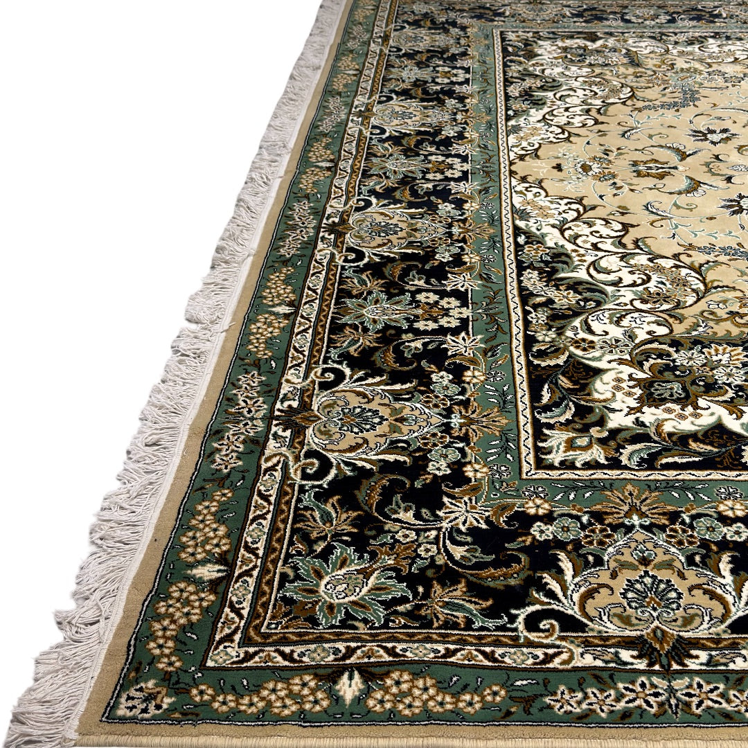 400 x 300 cm Persian Machine-Made Beige Floral Rug