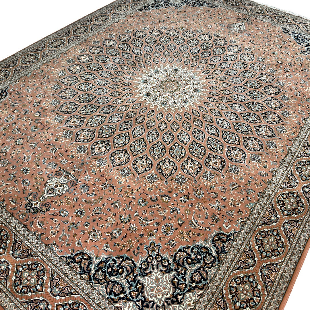 400 x 300 cm Persian Machine-Made Brown Floral Rug