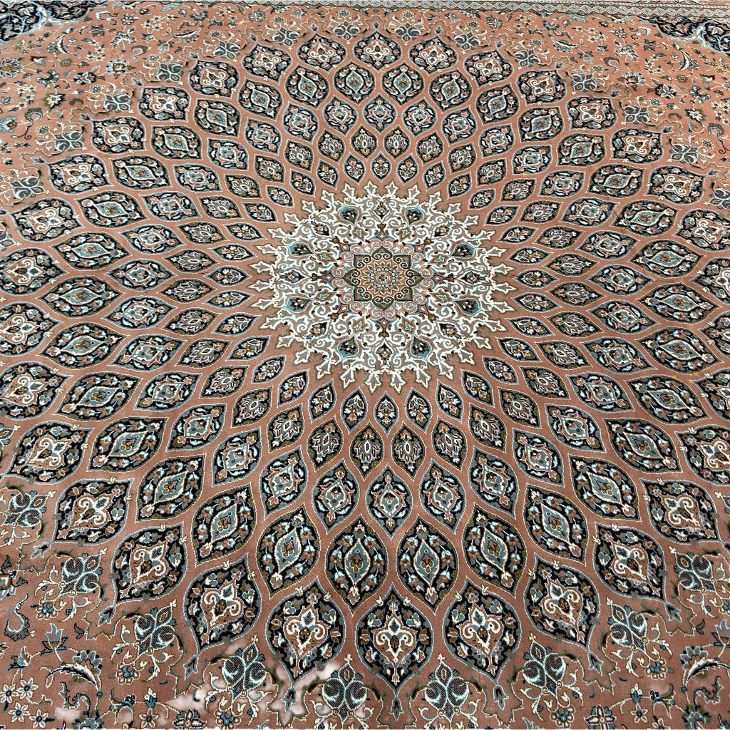 400 x 300 cm Persian Machine-Made Brown Floral Rug