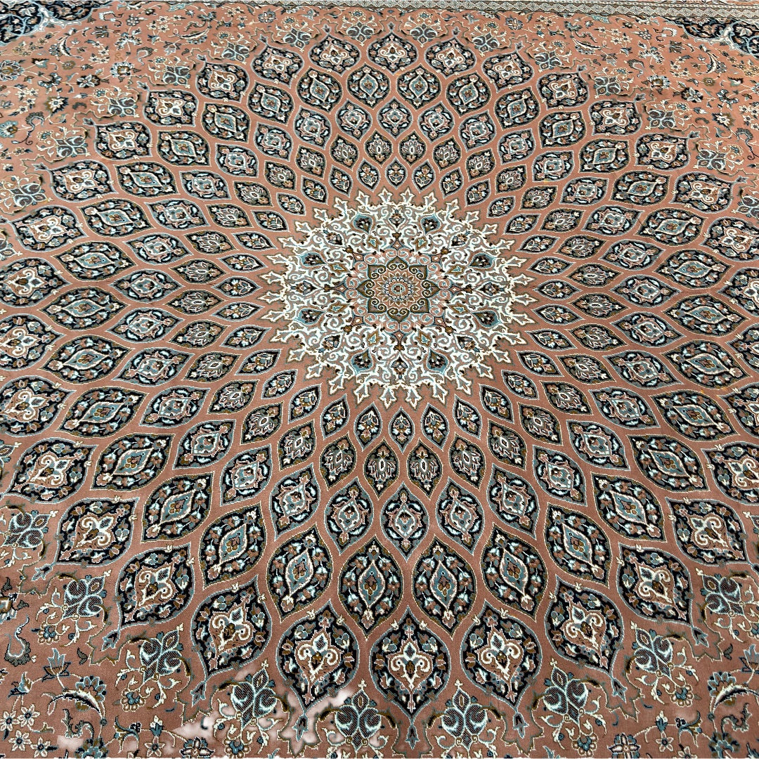400 x 300 cm Persian Machine-Made Brown Floral Rug