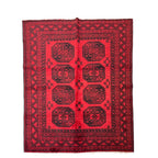 200 x 150 cm Hand Knotted Red Afghan Wool Rug