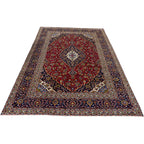 350 x 245 cm Hand-Knotted Persian Kashan Rug, Wool