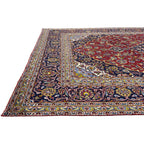 350 x 245 cm Hand-Knotted Persian Kashan Rug, Wool