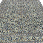 397 x 326 cm Hand-Knotted Persian Kashan Rug, Green
