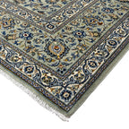 397 x 326 cm Hand-Knotted Persian Kashan Rug, Green