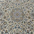 397 x 326 cm Hand-Knotted Persian Kashan Rug, Green
