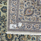 397 x 326 cm Hand-Knotted Persian Kashan Rug, Green