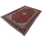 360 x 235 cm Hand-Knotted Vintage Persian Kashan Rug – Wool