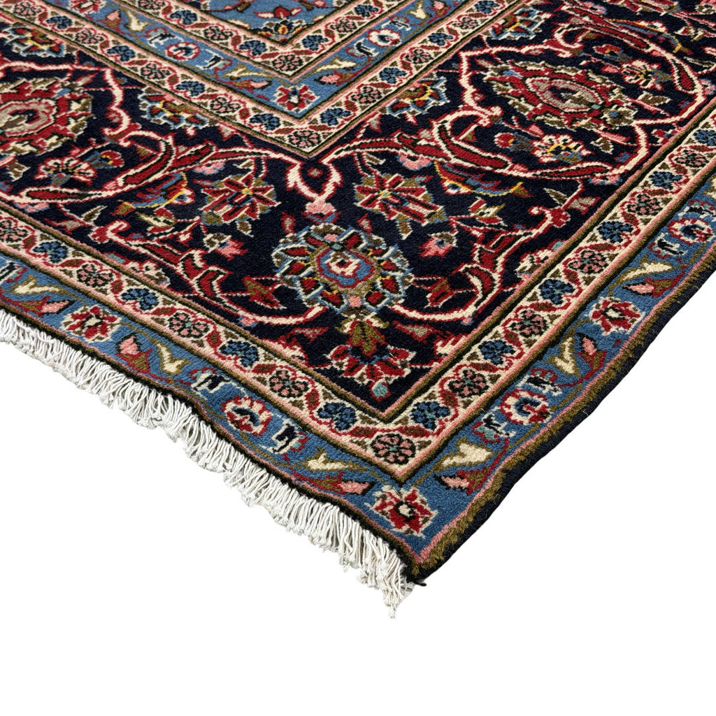 360 x 235 cm Hand-Knotted Vintage Persian Kashan Rug – Wool