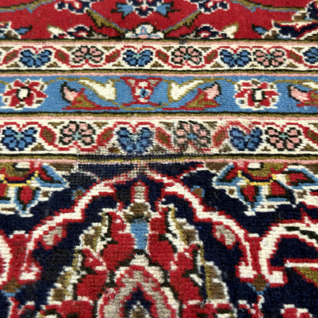 360 x 235 cm Hand-Knotted Vintage Persian Kashan Rug – Wool