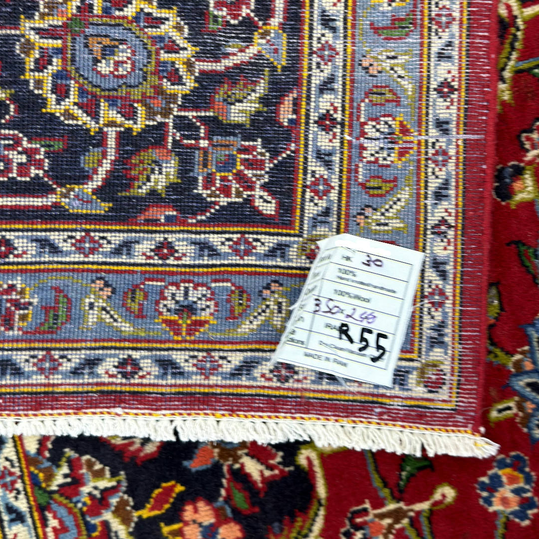350 x 240 cm Hand-Knotted Vintage Persian Kashan Rug
