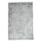 230 x 160 cm Silver Grey Vintage Damask Pattern Rug
