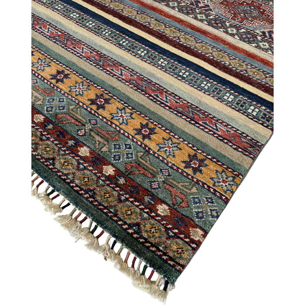 145 x 97 cm Hand-Knotted Afghan Shawl Design Chobi Rug