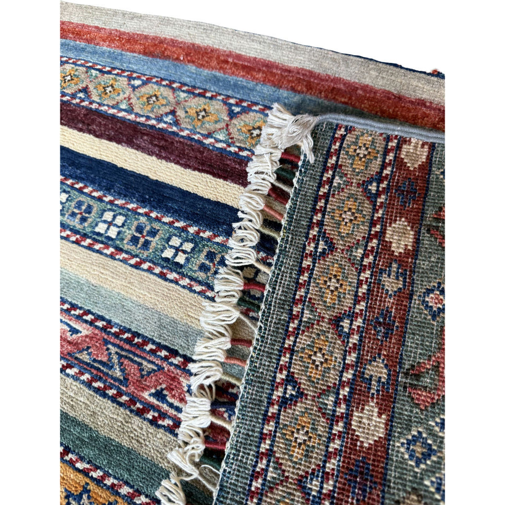 145 x 97 cm Hand-Knotted Afghan Shawl Design Chobi Rug