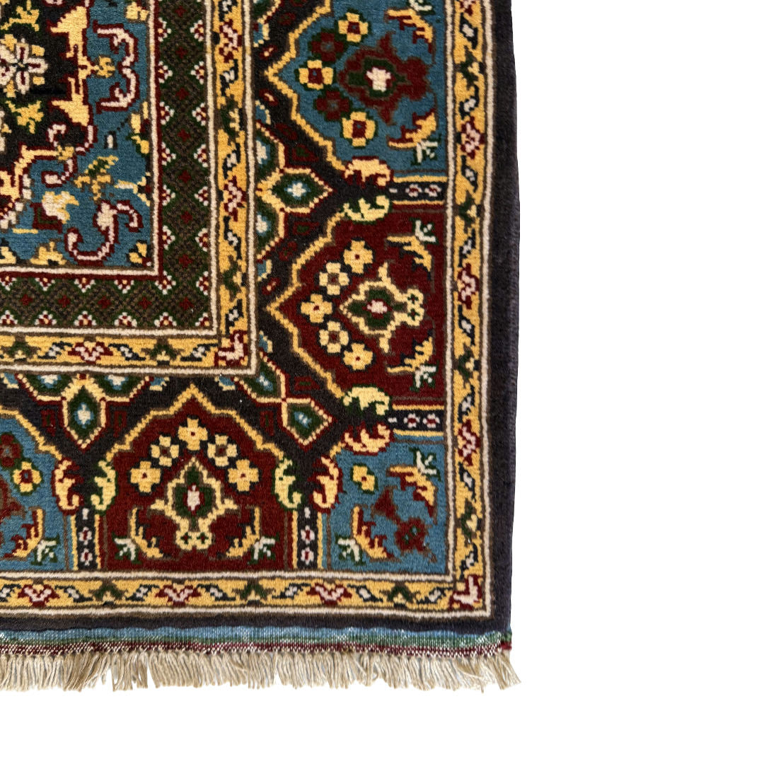 185 x 124 cm Hand-Knotted Afghan Mamluk Wool Rug