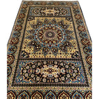 185 x 124 cm Hand-Knotted Afghan Mamluk Wool Rug
