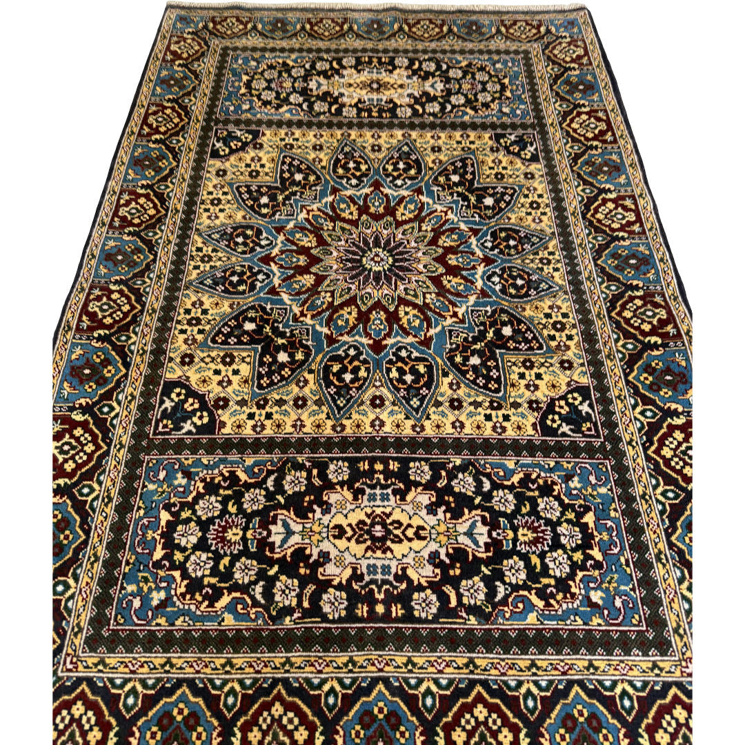 185 x 124 cm Hand-Knotted Afghan Mamluk Wool Rug