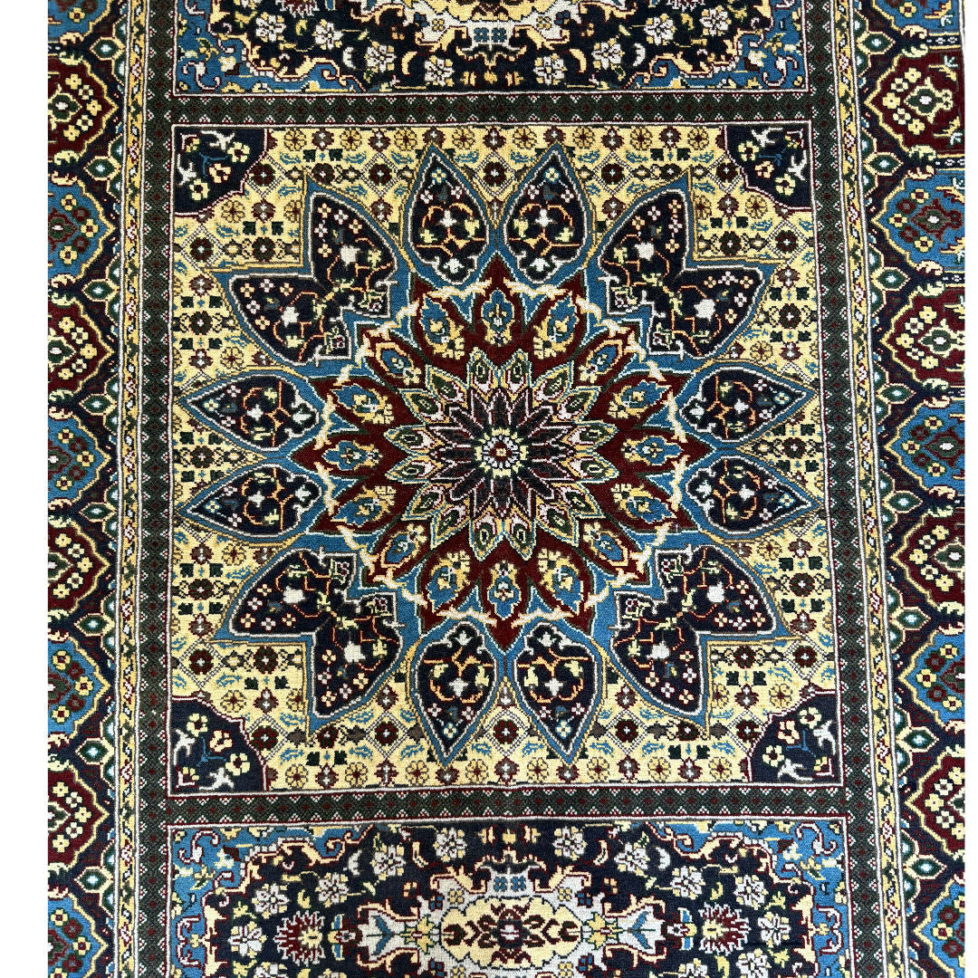 185 x 124 cm Hand-Knotted Afghan Mamluk Wool Rug