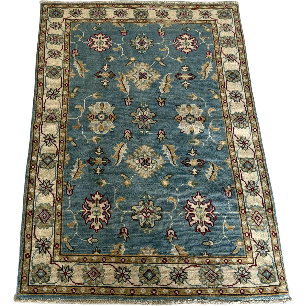 123 x 82 cm Hand-Knotted Afghan Blue Chobi Rug