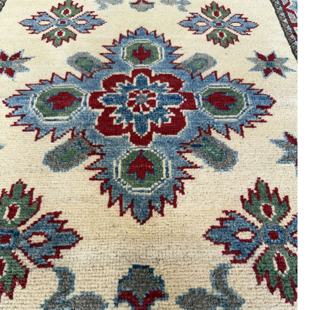 125 x 79 cm Hand-Knotted Afghan Kazak Rug