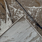 300 x 80 cm Beige & Ivory Contemporary Crackle Design Runner Rug