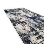 290 x 80 cm Navy & Ivory Artistic Distressed Runner Rug