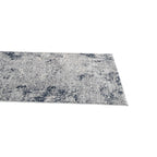 300 x 80 cm Silver grey & Navy Abstract Runner Rug
