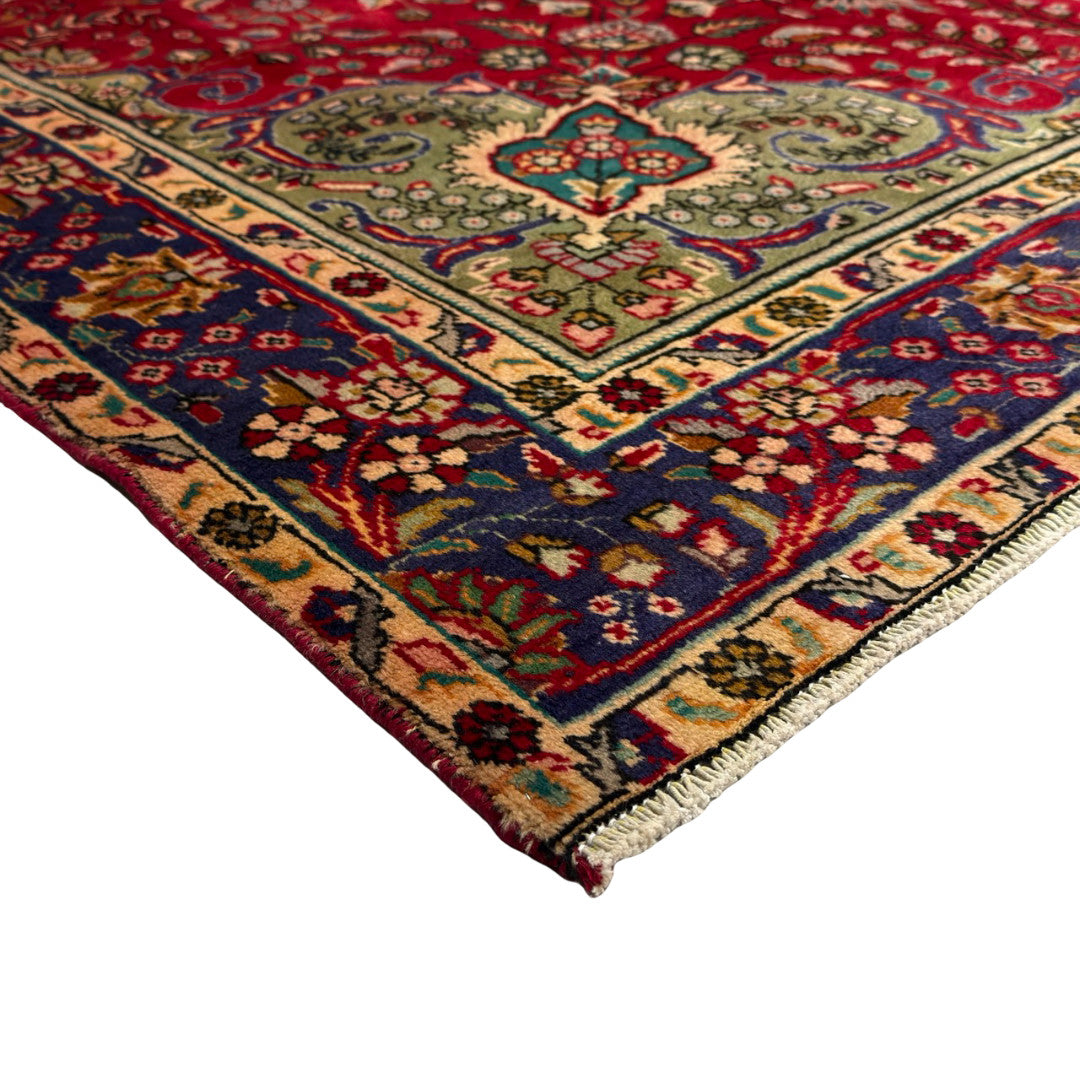 290 × 194 cm Persian Mashad Hand-Knotted Rug