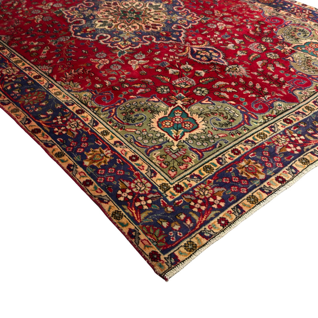 290 × 194 cm Persian Mashad Hand-Knotted Rug