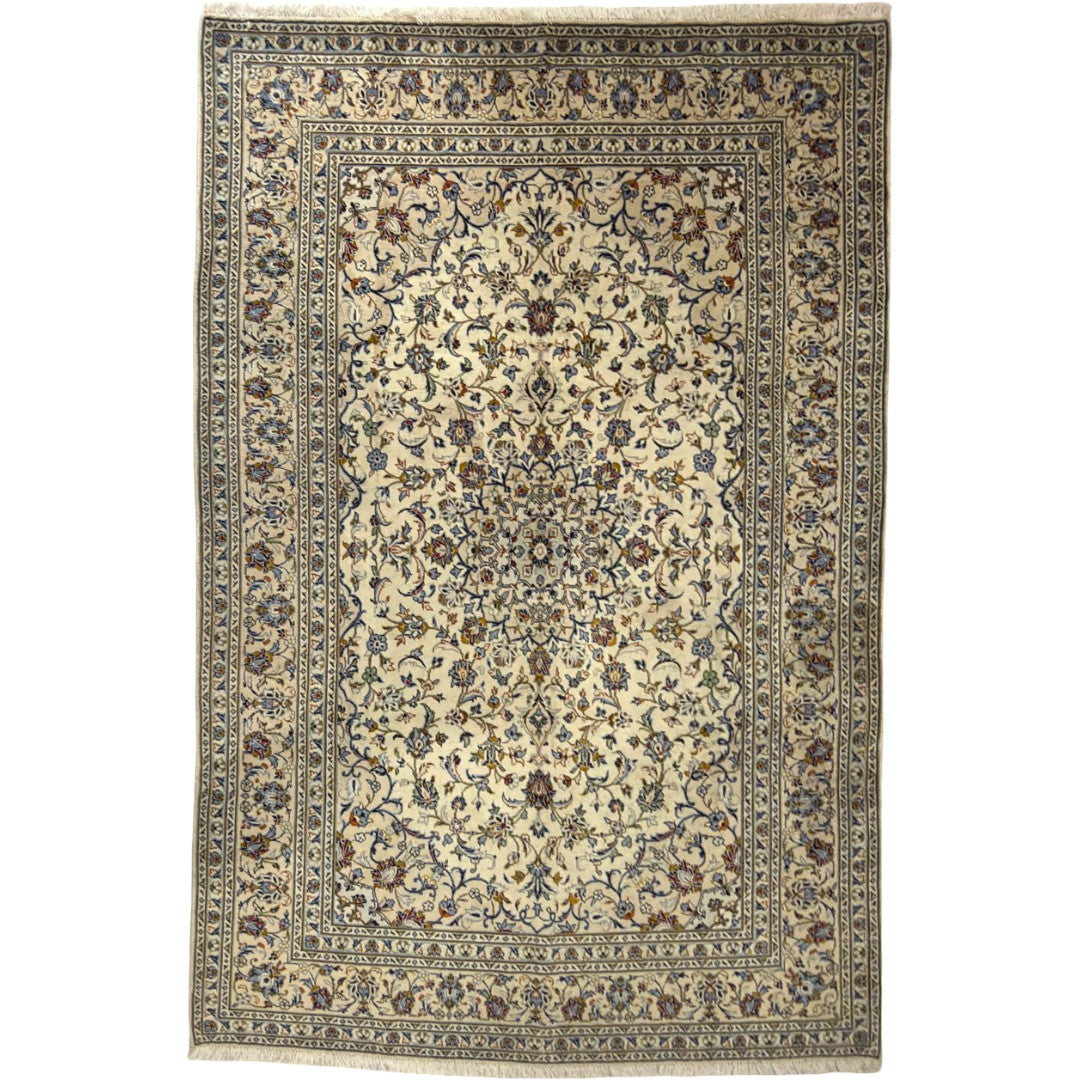 302 x 193 cm Hand Knotted Persian Wool Kashan Rug – Ardakan Design