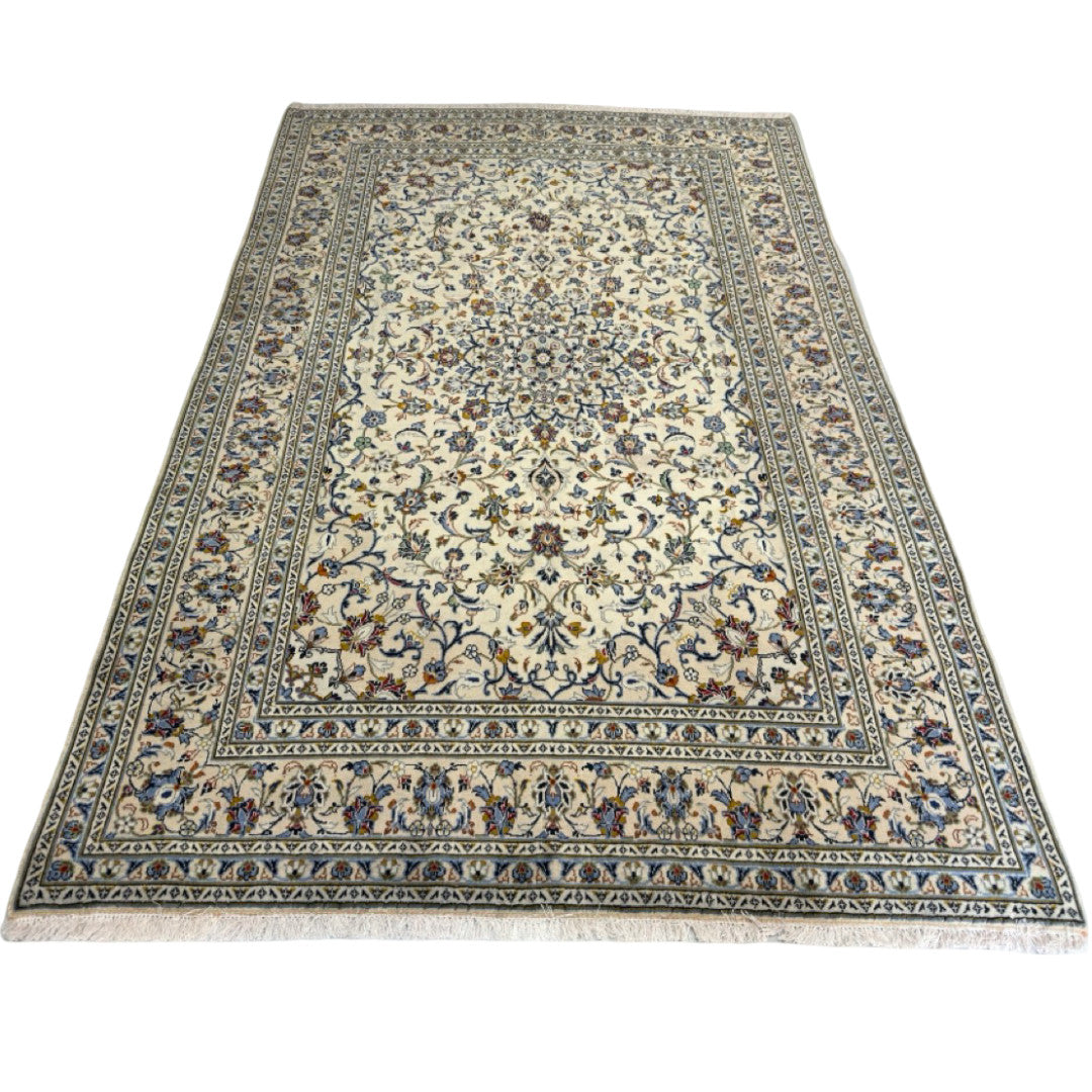 302 x 193 cm Hand Knotted Persian Wool Kashan Rug – Ardakan Design