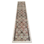 305 x 61 cm Beige, Green & Rust Ornamental Persian Design Non-Slip Runner Rug
