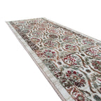 305 x 61 cm Beige, Green & Rust Ornamental Persian Design Non-Slip Runner Rug