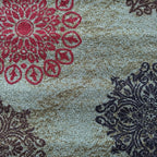 305 x 61 cm Traditional Flower Motifs in Sage Green Non-Slip Runner Rug