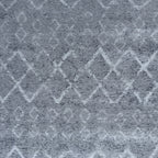 305 x 61 cm Light Grey & Ivory Vintage Geometric Design Non-Slip Runner Rug