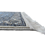 300 x 80 cm Sky Blue & Cream Floral Medallion Traditional Runner Rug