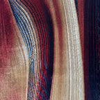 290 x 80 cm Burgundy, Beige & Navy Abstract Swirl Runner Rug