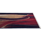 290 x 80 cm Burgundy, Beige & Navy Abstract Swirl Runner Rug