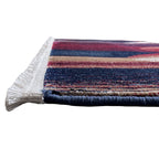 290 x 80 cm Burgundy, Beige & Navy Abstract Swirl Runner Rug