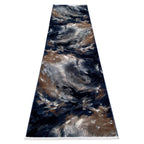 300 x 80 cm Navy & Grey Abstract Flow Runner Rug