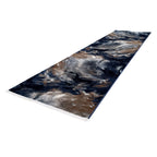 300 x 80 cm Navy & Grey Abstract Flow Runner Rug
