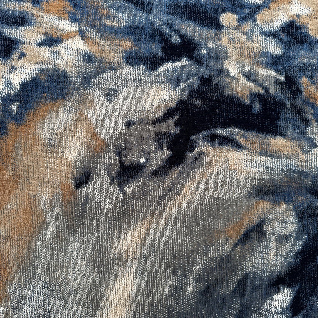 300 x 80 cm Navy & Grey Abstract Flow Runner Rug