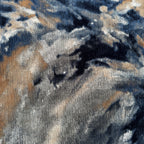 300 x 80 cm Navy & Grey Abstract Flow Runner Rug