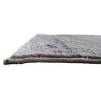 300 x 80 cm Grey & Ivory Abstract Runner Rug with Navy Accents