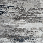 300 x 80 cm Grey & Ivory Distressed Abstract Runner Rug